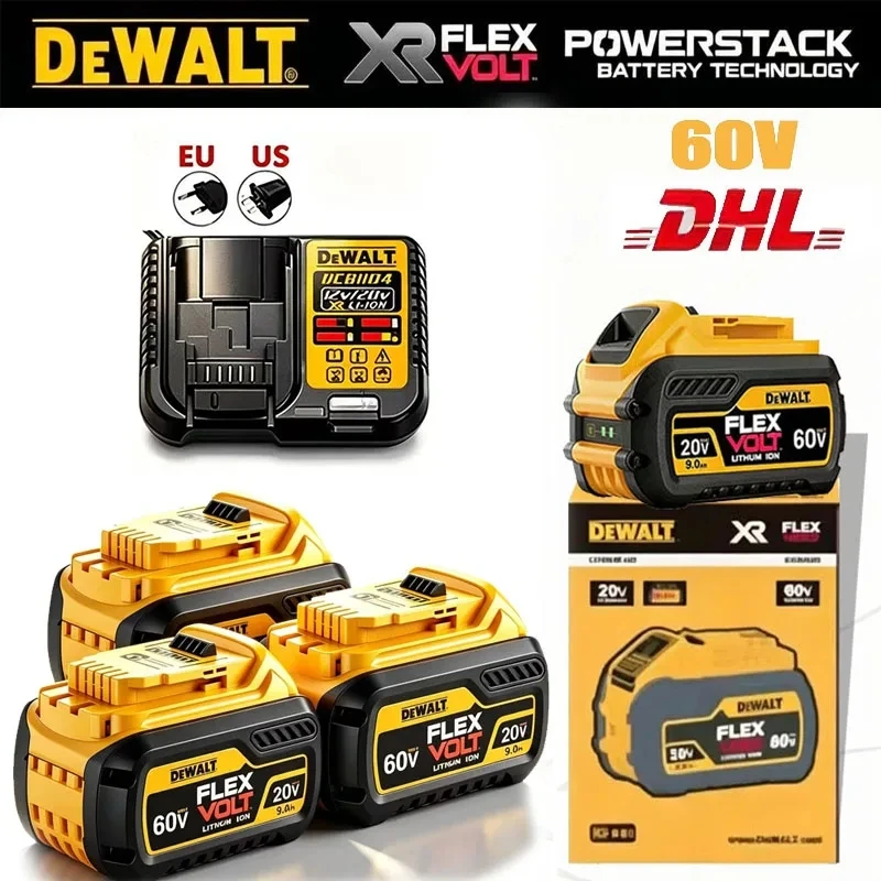 20V/60V 9000mAh DeWALT 100% Original Battery MAX FlexVolt for DCB606 DCB205 DCB206 DCB209 DCB182 Power Tool with Air Transport