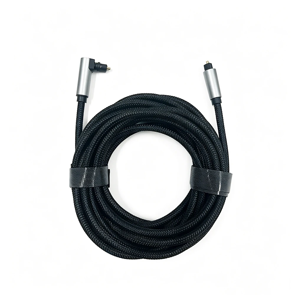 90 Degree Right Angle Toslink Optical Audio Cable SPDIF Digital Fiber Cable 5.1 Surround Sound for Soundbar Xbox Blu-ray Player