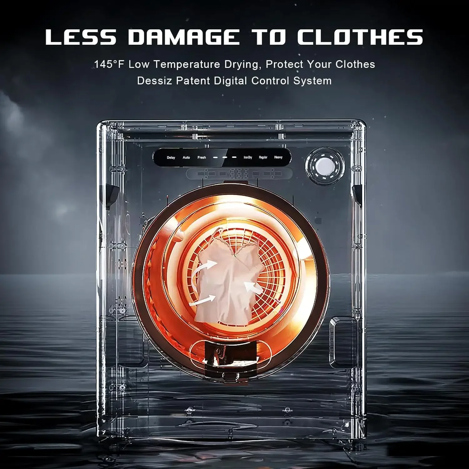 110V 970W Portable Clothes, 11LBS Capacity Compact, Small Spaces RVs and Apartments Quiet, Sturdy and Easy to Use, Supplemental