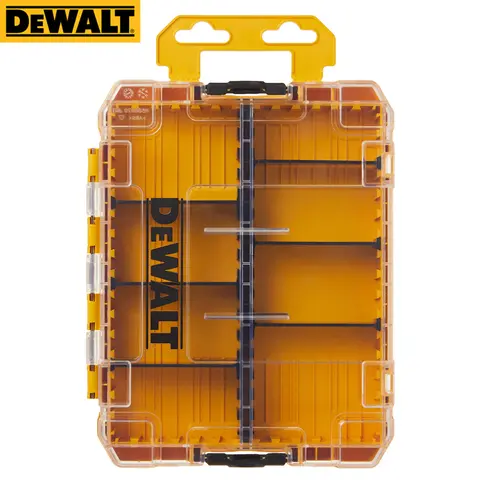 DEWALT DWAN2190 도구 상자 중형 부품 액세서리, 파티션 포함 터프 케이스, 쌓을 수 있는 보관 부품 상자, 전동 공구 액세서리