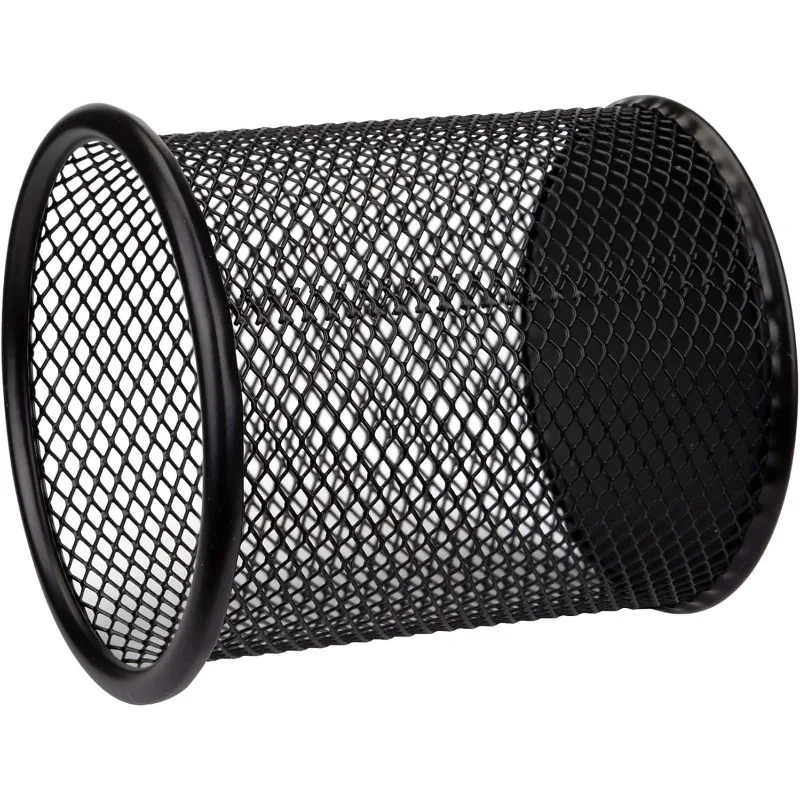 12 عبوة من حامل الأقلام المعدنية للمكتب - منظم أقلام المكتب الشبكي الأسود #4