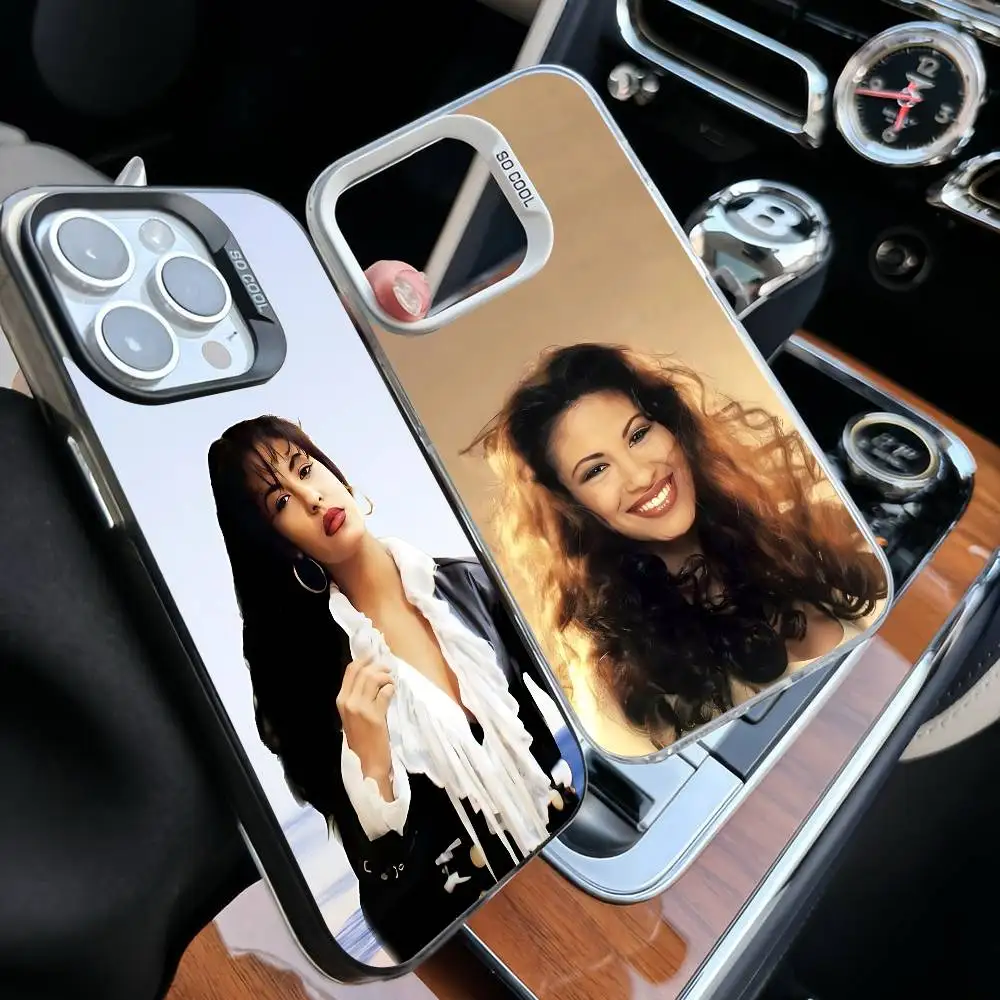 SInger S-Selena Q-Quintanilla Handyhülle für iPhone 17 16 15 14 13 12 11 Pro Max Plus Farbe stoßfeste Rückseite Silberhülle