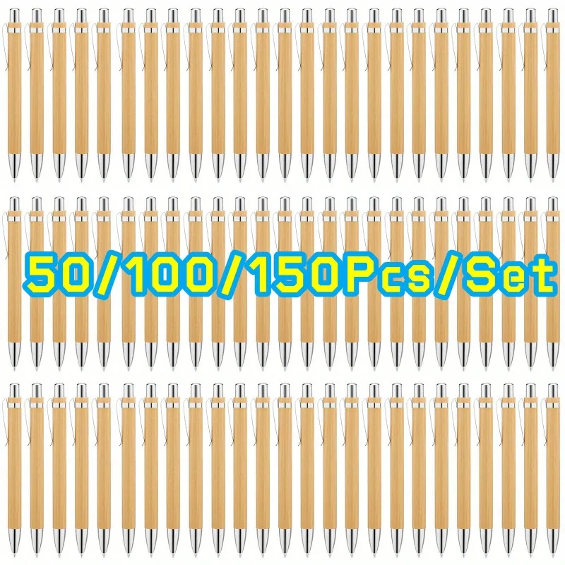 

50/100/150Pcs Bamboo Ballpoint Pen Stylus Contact Pen Office & School Supplies Pens & Writing Supplies Gifts