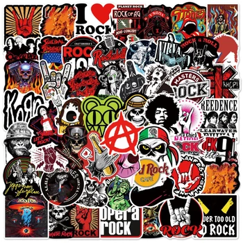 10/50/100 Stuks Klassieke Rock Muziek Graffiti Stickers Gitaar Band Decals Voor Diy Decor Telefoon Laptop skateboard Reisbagage Helm
