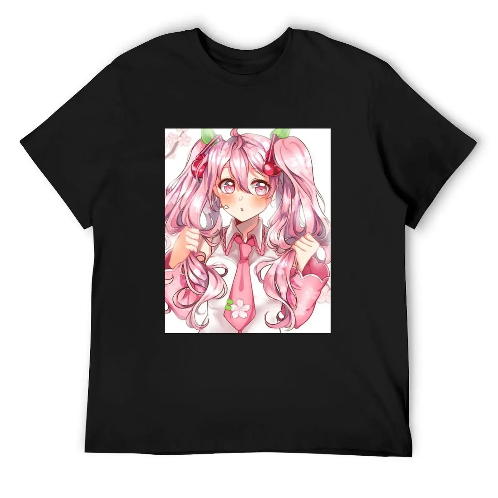 Sakura Miku T-Shirt customs summer tops shirts graphic shirts graphic tee men