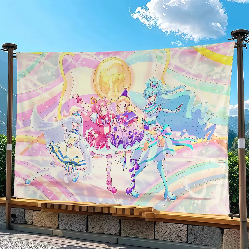 Anime S-Star Detective P-Precure Flag Tapestry Outdoor Party Bedroom Living Room Dormitory Decorative Themed Wall Hanging Banner