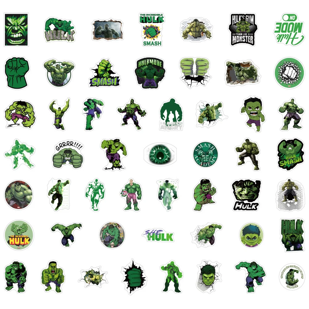 10/30/50 buah Superhero Robert Bruce Hulk Banner stiker untuk casing ponsel Laptop Skateboard helm Disney keren mainan stiker anak-anak