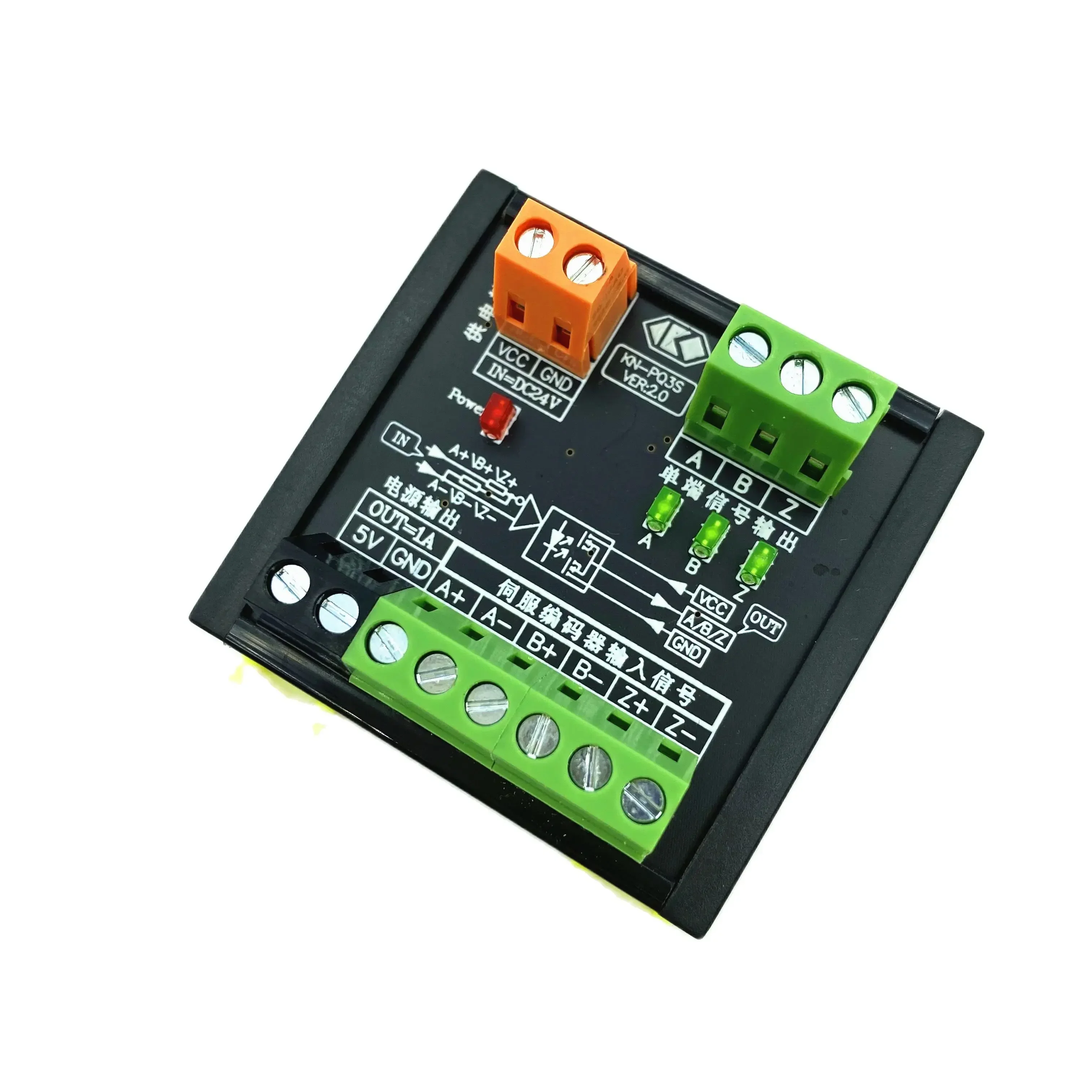 

3 Channel Differential Signal Conversion Single-ended Collector Servo Encoder Converter Board Connect PLC Fully Compatible