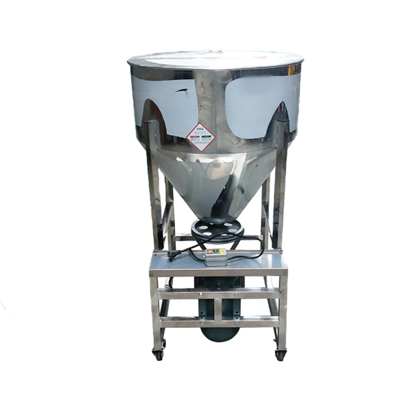 #Vertical Mixer Small Stainless Steel Dry And Wet Feed Mixer Plastic Pellet Mixer Breeding Equipment 2.2kw 220v 80L