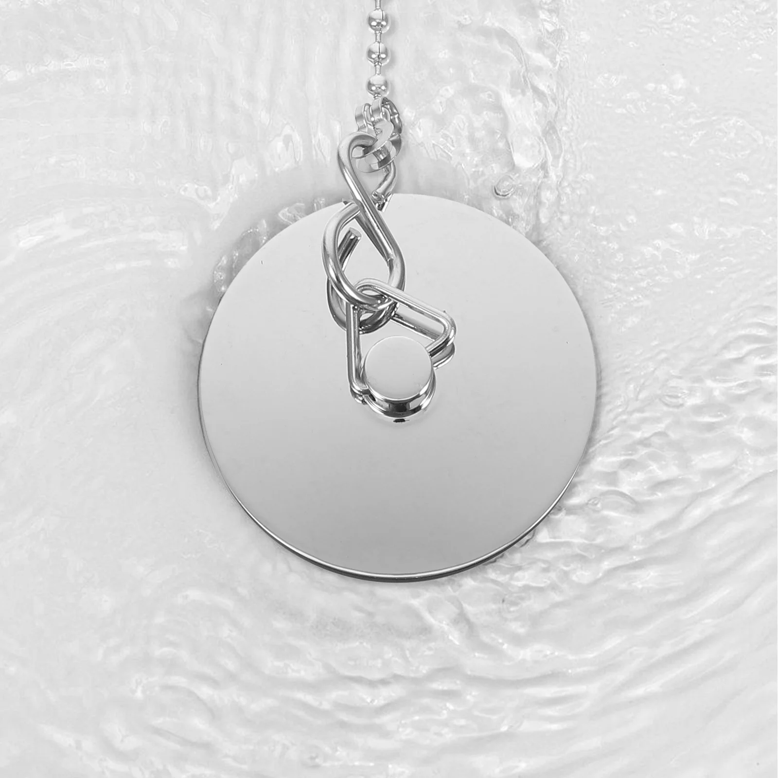 

Universal Drain Plug with Chain for Bathtub and Sink Leak Proof Water Stopper Smooth Finish Bath Tub Cover for Modern Bathroom