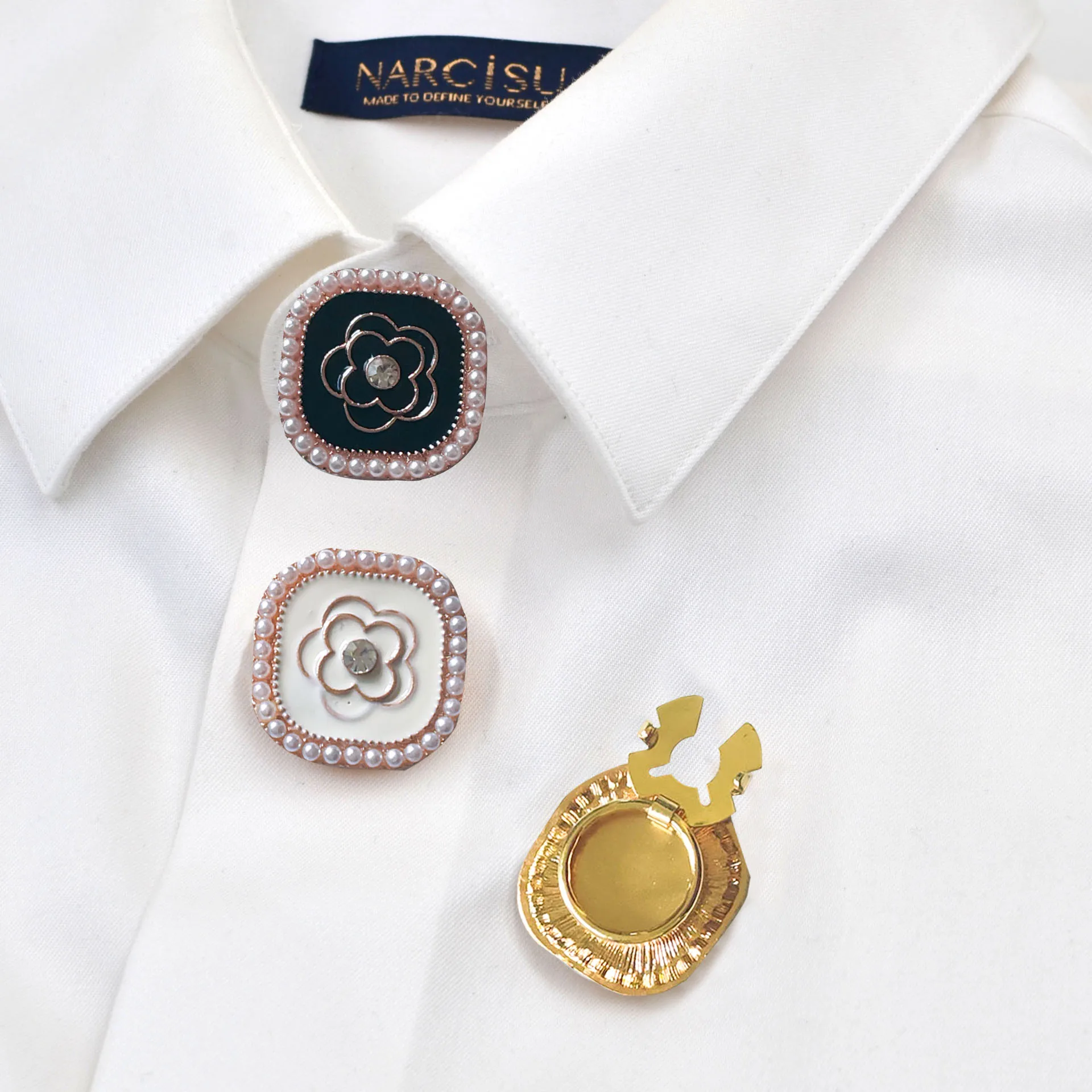 

2 шт. модные металлические чехлы на пуговицы с цветами для одежды «сделай сам», декоративные кнопки, украшение на рукав рубашки из сплава