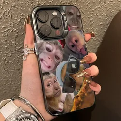 New Creative Monkey Pattern Phone Case For iPhone 17 16 Pro Max 16E 15 14 13 12 11 Pro XS X XR 7 8 Plus SE2 Shockproof TPU Cover
