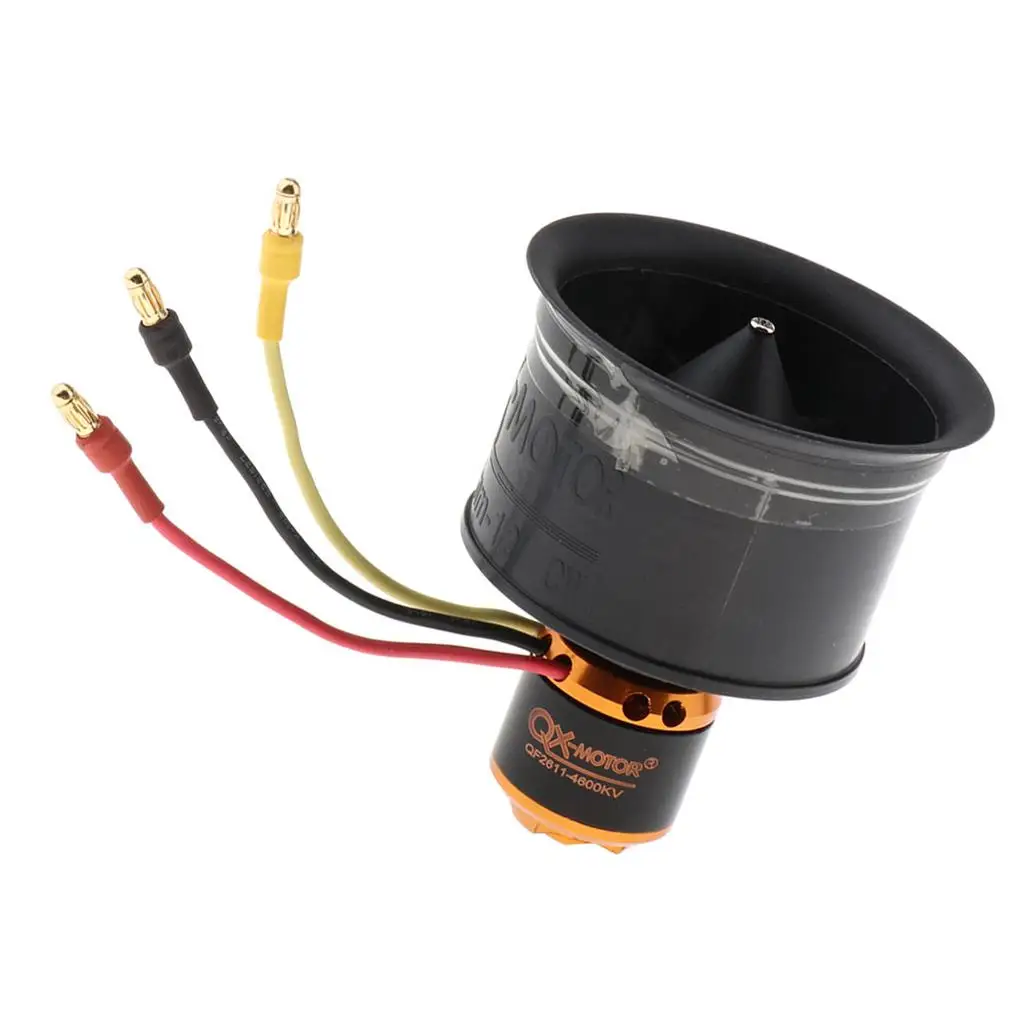 50mm Duct Fan 12-blade Plastic Brushless Motor QF2611 4600KV Efficient RC Fan for Stinger-64 F-