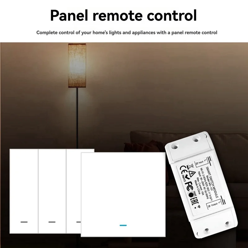 SQPP-16A Bluetooth Smart Switch With 1 Group Panel Remote Control Industrial-Grade Switch Tuya Smart Home Relay Breaker