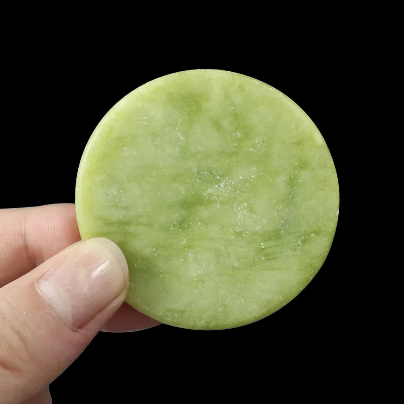 2pcs Natural Jade Eye Patches Face Beauty Skincare Massager Cooling/hot Therapy Eye Massage Stone Anti Wrinkle Puffiness Tool