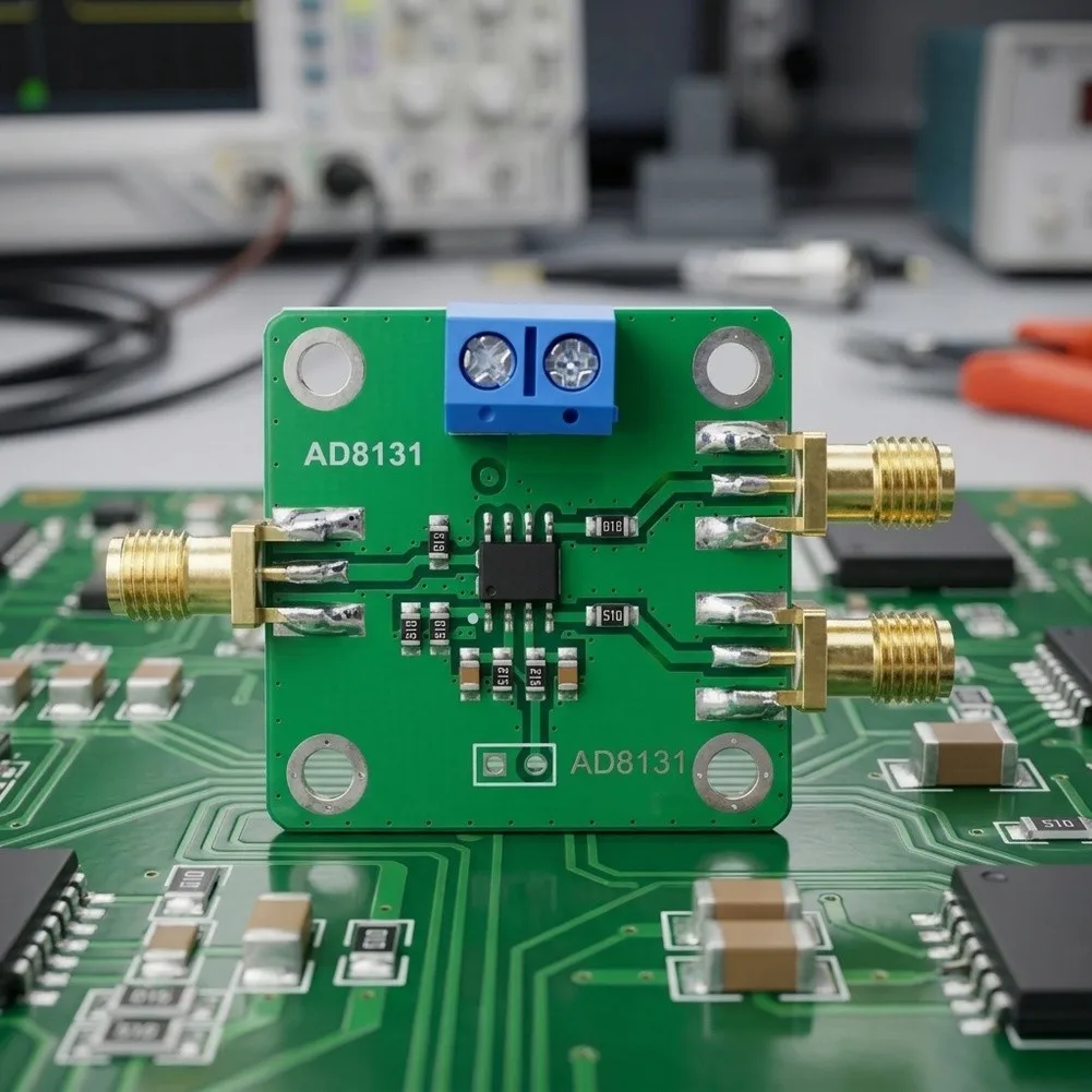 1Pcs AD8131 High Differential Module For Signal Conversion Single Ended To Dual Output RF Testing Board Green