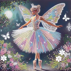 DIY flower fairy 5D Special Shape Diamond Art Kits for Beginners, Diamond Art Painting Kits for Home Wall Decoration Gift