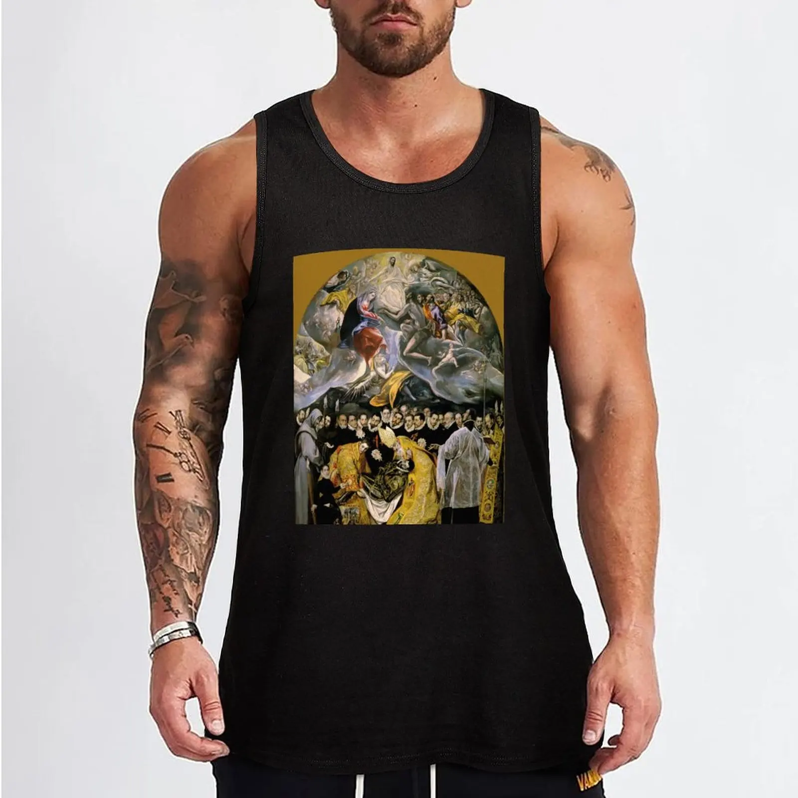 El Greco (Domenikos Theotokopoulos) The Burial of Count Orgaz Tank Top man sexy?costume gym shirt men best selling products