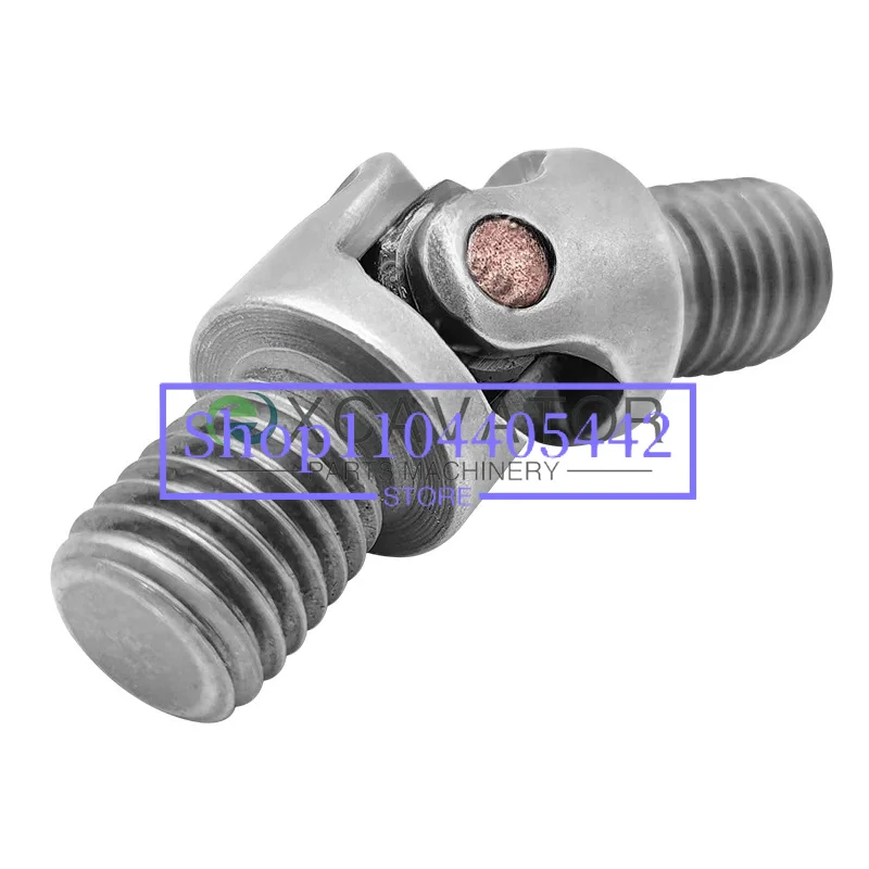 Excavator Handle Two-section M14 Threaded Universal Joint Coupling Shaft Motor Connector Cross Coupler Bushing