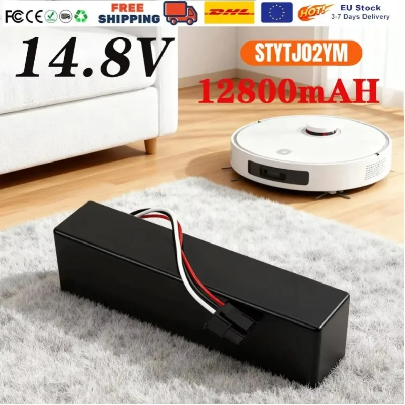 4S1P Ersatz-Li-Ionen-Akku 14,4V 12800mAh für Xiaomi Mijia Mi Robot Vacuum-Mop 2S Mop P STYTJ02YM Roboter-Staubsauger Ersatzteile