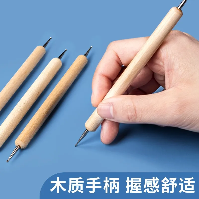 Wooden creasing pen set  Color lead drawing pressure line pen  No water pen  Pottery blank for hand-painted clay