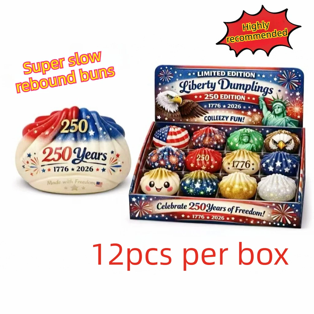 usa-250th-anniversary-liberty-dumplings-squishy-toy-set-1776-2026-eagle-stars-stripes-12pc-stress-relief-gift-decompression-toy