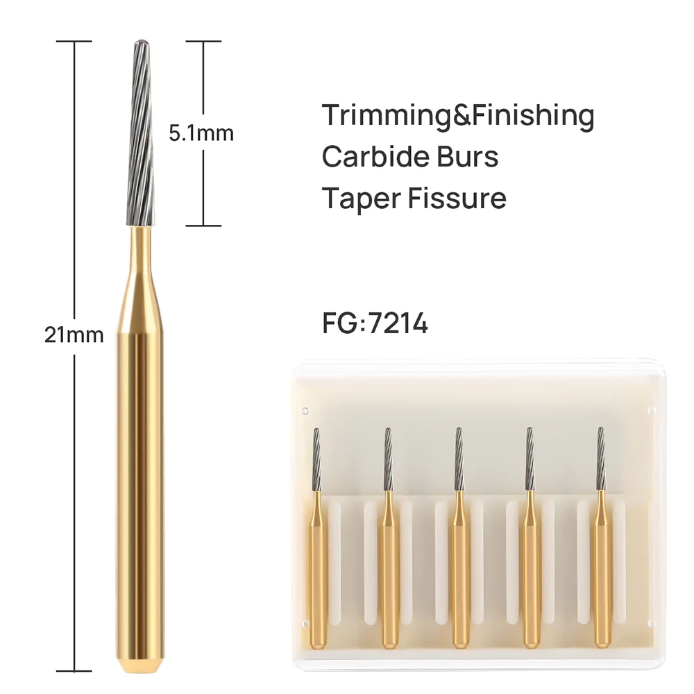 3 Boxen AZDENT Dentalbohrer aus Wolframkarbid FG-Bohrer zum Trimmen und Finishen Titan FG7114/7214/7714 für Hochgeschwindigkeits-Handstücke – Detail 8