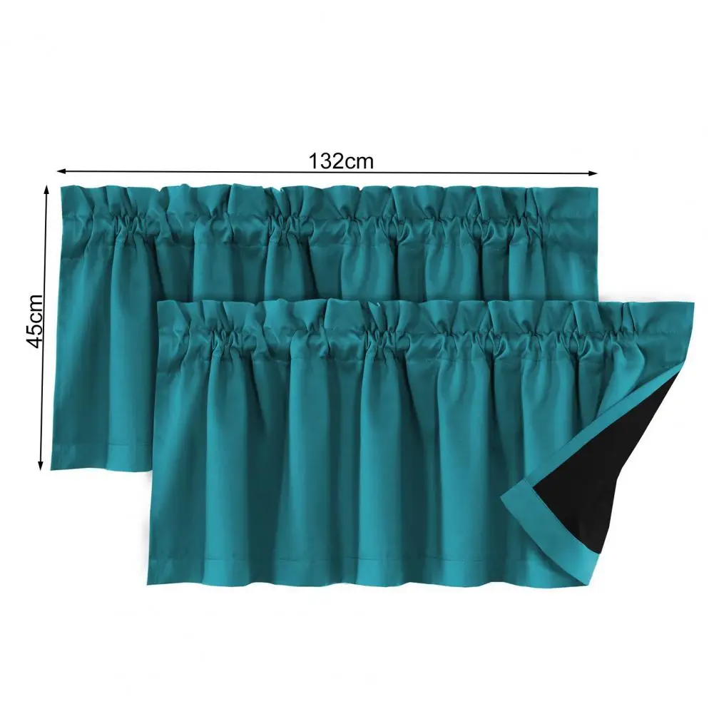 Curtain Valance with Blackout Coating Three-layer Curtain Valance 2pcs Light Blocking Curtain Valance Modern Solid for Room
