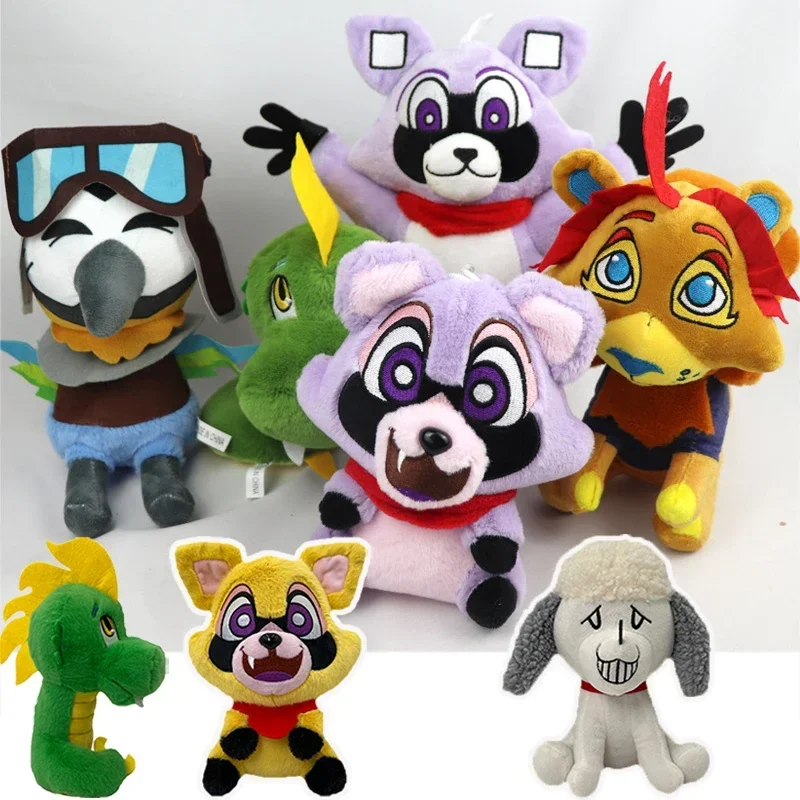 Indigo Park Rambley Plush Toys Anime Plushie Animals Rambly Dog Mollie Macaw Lloydford Stuffed Dolls Birthday Christmas Gift