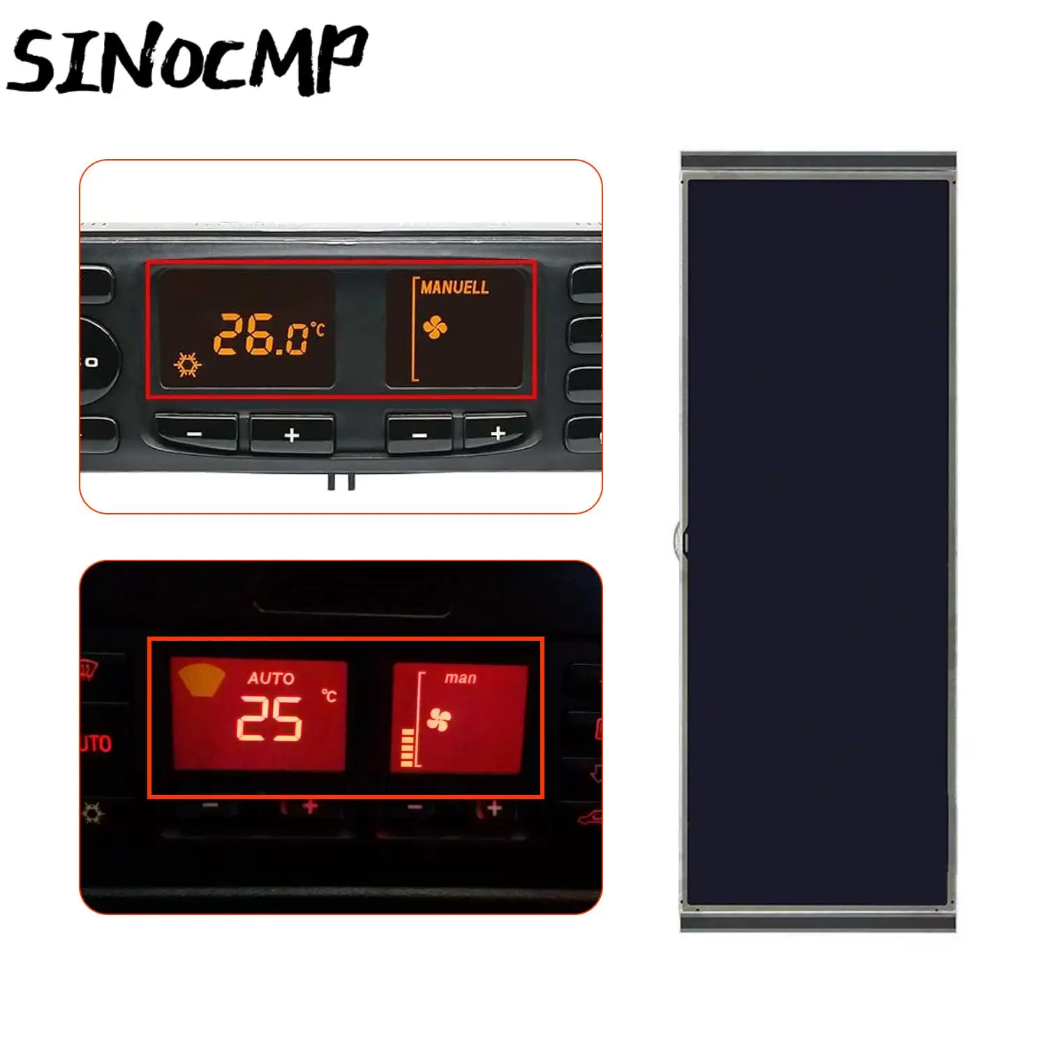 

1 Pc AC Heater Temperature Climate Control LCD Display For Porsche 911 (996) Boxster 986 LCD Screen Gauges Dash Panels ﻿