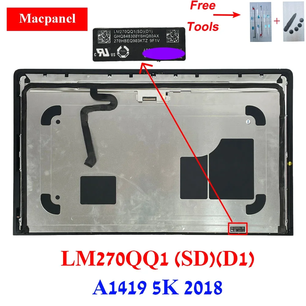 

LM270QQ1-SDD1 Новый ЖК-экран LM270QQ1 (SD) (D1) LM270QQ1 SD D1 для iMac Pro 27 дюймов A1862 Retina 5K MQ2Y2 EMC3144 2018 год