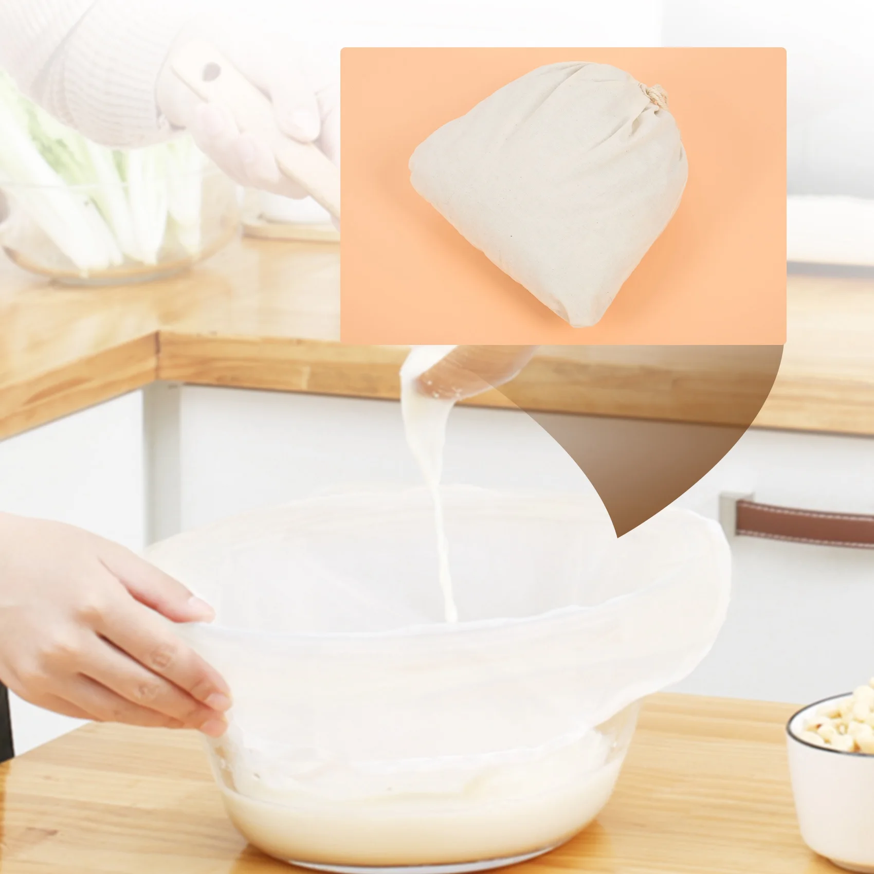 Confezione da 2 filtri organici riutilizzabili per caffè freddo, filtri per la produzione di vino da 12 pollici, filtro per bambini in cotone a rete ecologico CALDO