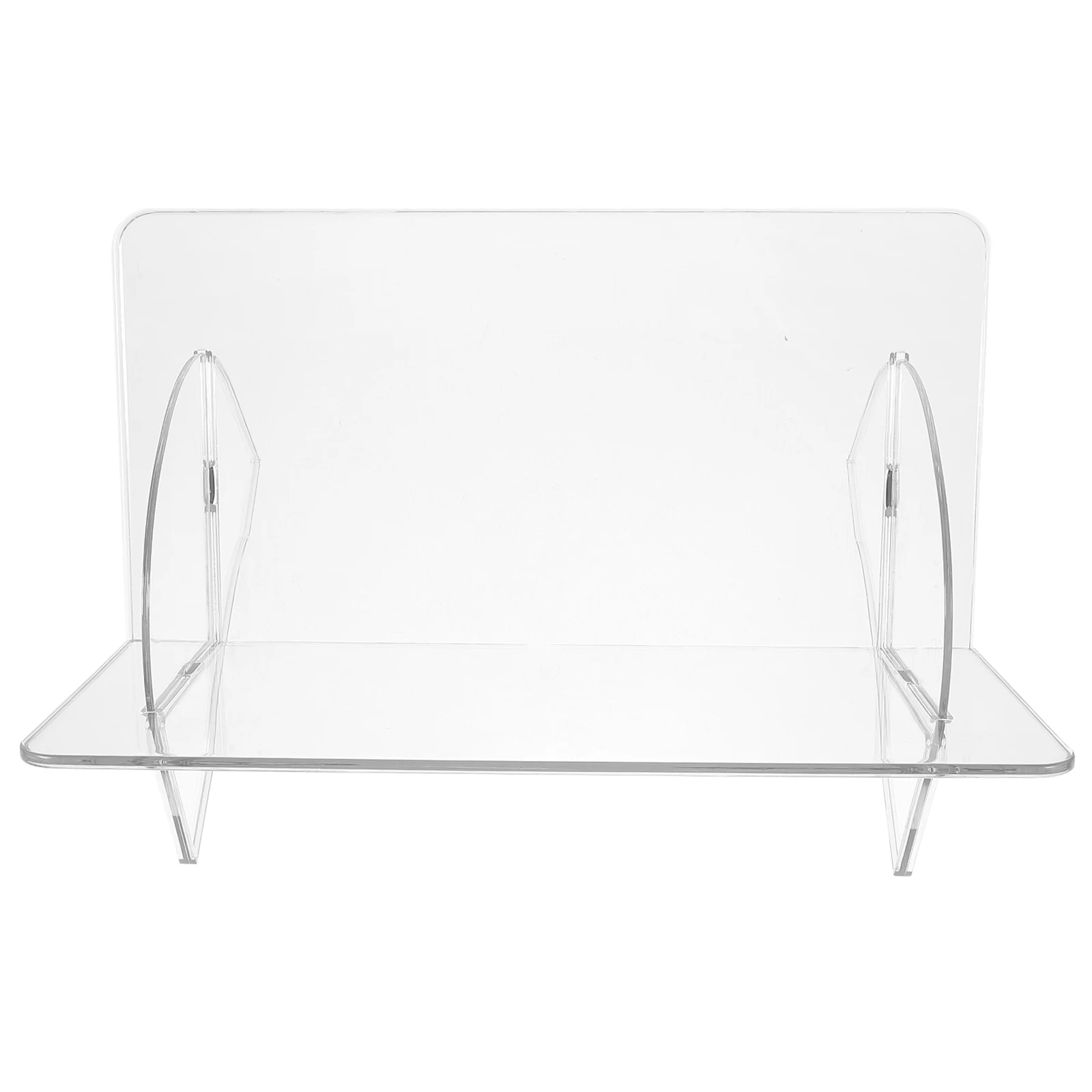 

Transparent Book Stand Shelf Holder Clear Small Storage Organizer Desktop Office Table Modern Design Material Practical