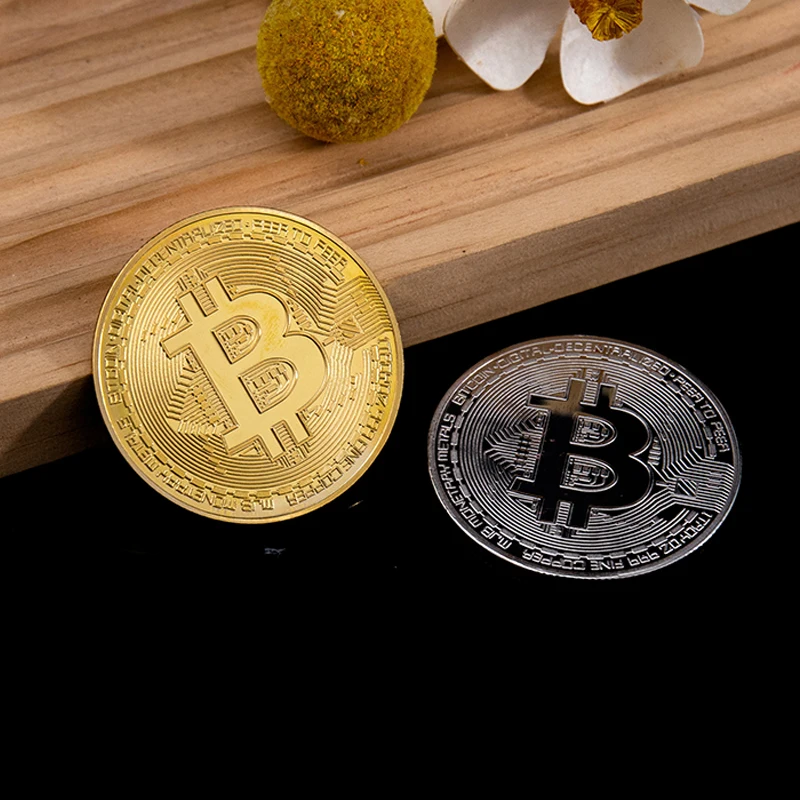 

Bitcoin Commemorative Coin Metal Collectible Souvenir Gift For Crypto Enthusiasts And Coin Collectors Artworks imitating gold
