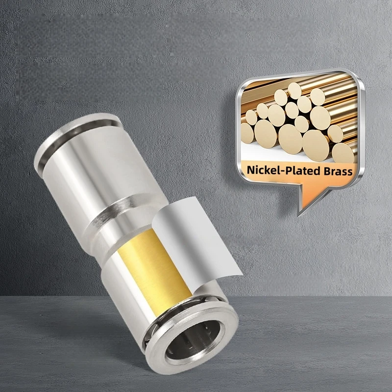 PU PG Brass Metal Pneumatic Quick Coupling 4 6 8 10 12 16mm Apply Air Compressor Hose Connector High Pressure High Temperature