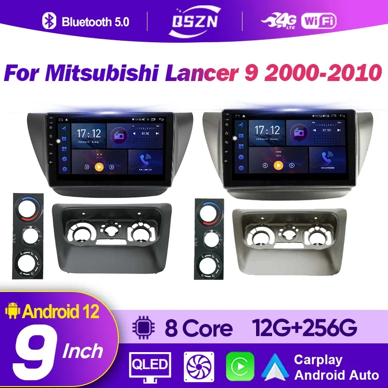 

QSZN 2din Android 12 Carplay Car Radio Multimidia Video Player For Mitsubishi Lancer 9 2000 - 2010 Navigation GPS IPS Head Unit