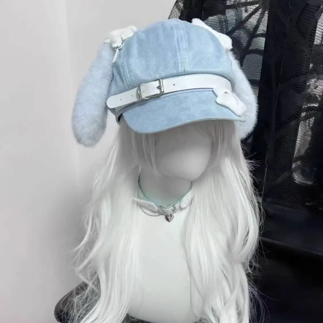 

Оригинальный милый берет для субкультуры с длинными ушами щенячьих ушей в форме кости