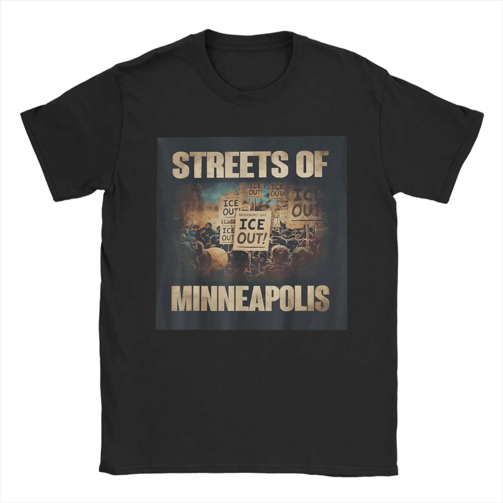 Streetwear T Shirt Streets of Minneapolis T-Shirts  Hipster Tshirt for Male Summer Y2K Casual Pattern Short Sleeve Top Tees