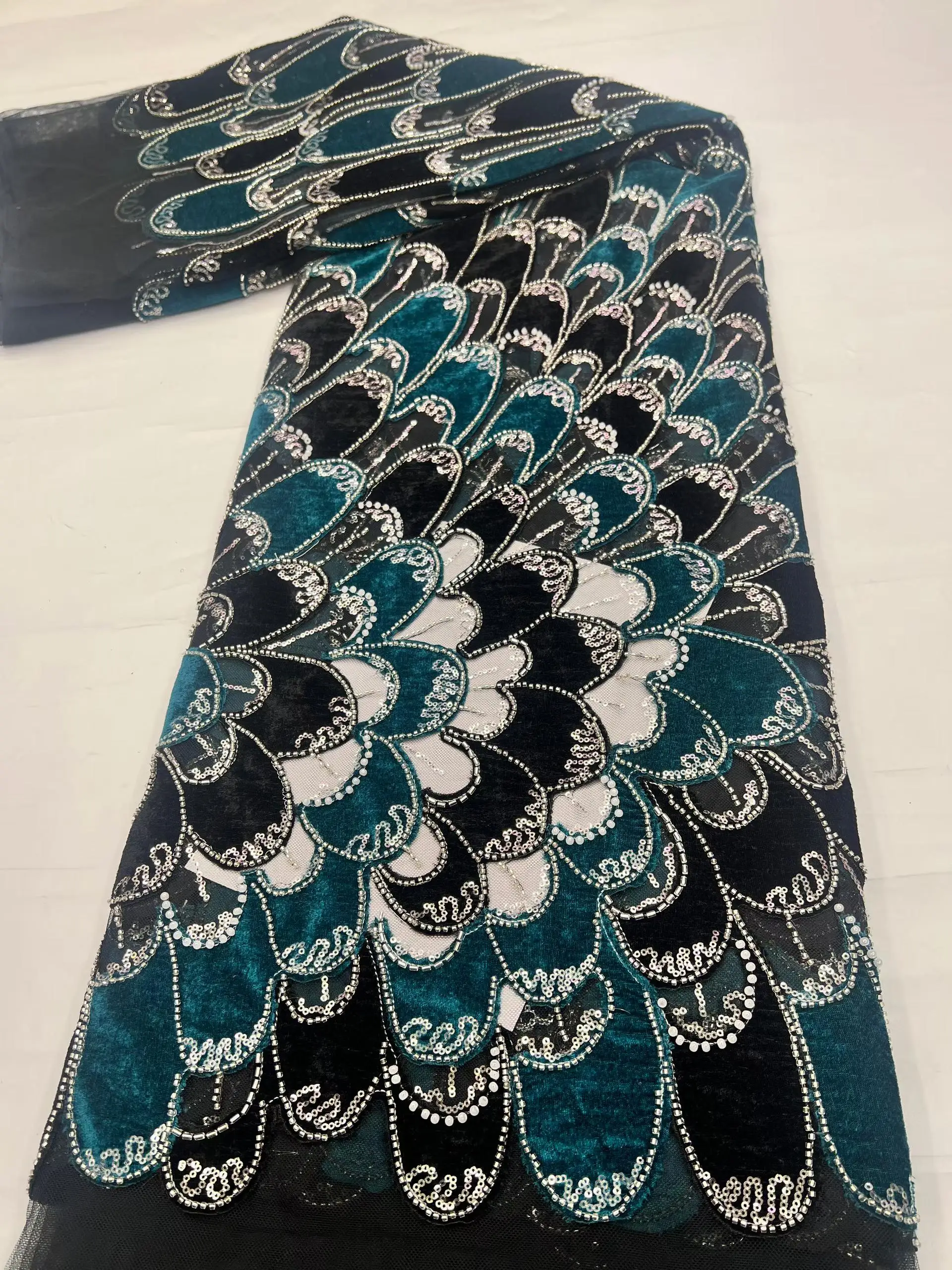 ผ้าแอฟริกันหรูหราสำหรับผู้หญิง - Sewing Velvet Fabric บทวิจารณ์และราคา