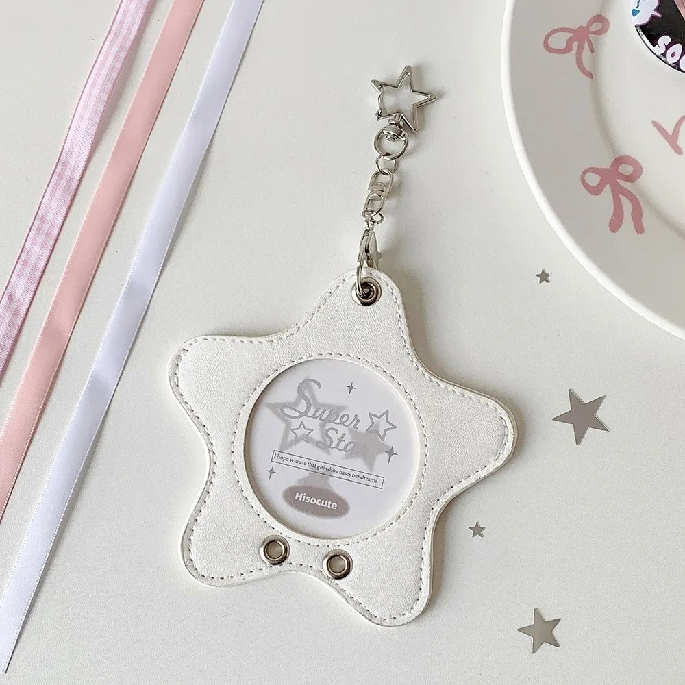 Cute Display Case Star Badge Holder Transparent Waterproof Badge Protector Bag PVC Badge Holder Backpack Decoration