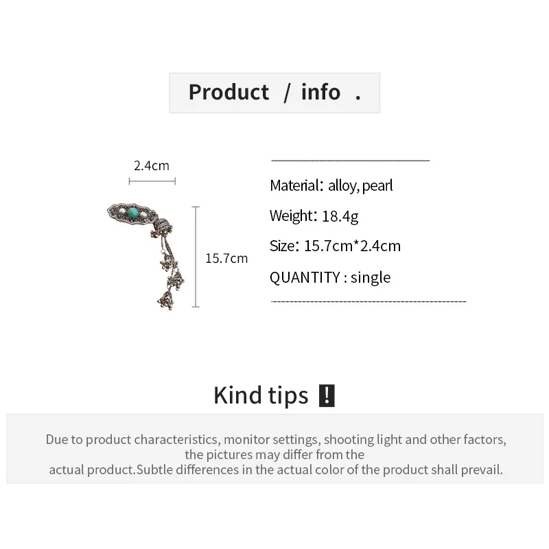 البيضاوي جولة الراين نمط جرس هامش مقاطع الشعر للنساء العرقية الجانب هامش منقار البط كليب نيو النمط الصيني اكسسوارات #6