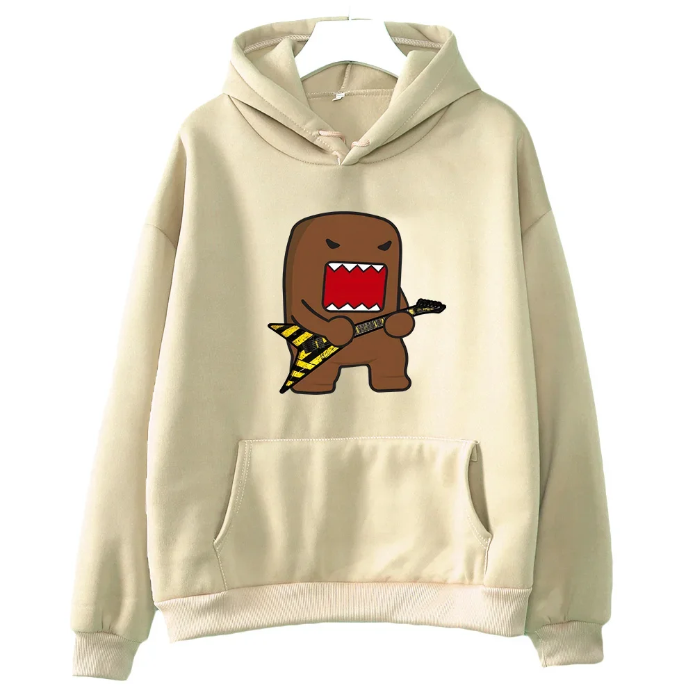 Domo Kun Japanese Anime Hoodies Cute Manga Print Clothes Unisex Autumn/winter Fleece Sweatshirt Long-sleeve O-neck Pullovers