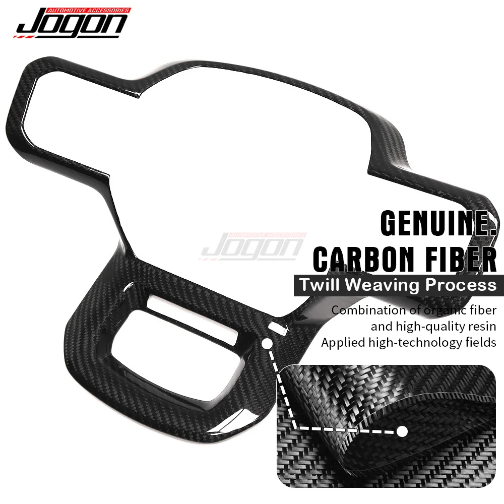 100% Genuine Carbon Fiber For Ford F150 Steering Wheel Cover For Ford F150 Raptor R XL Platinum 2021 2022 2023 Car Interior Kit