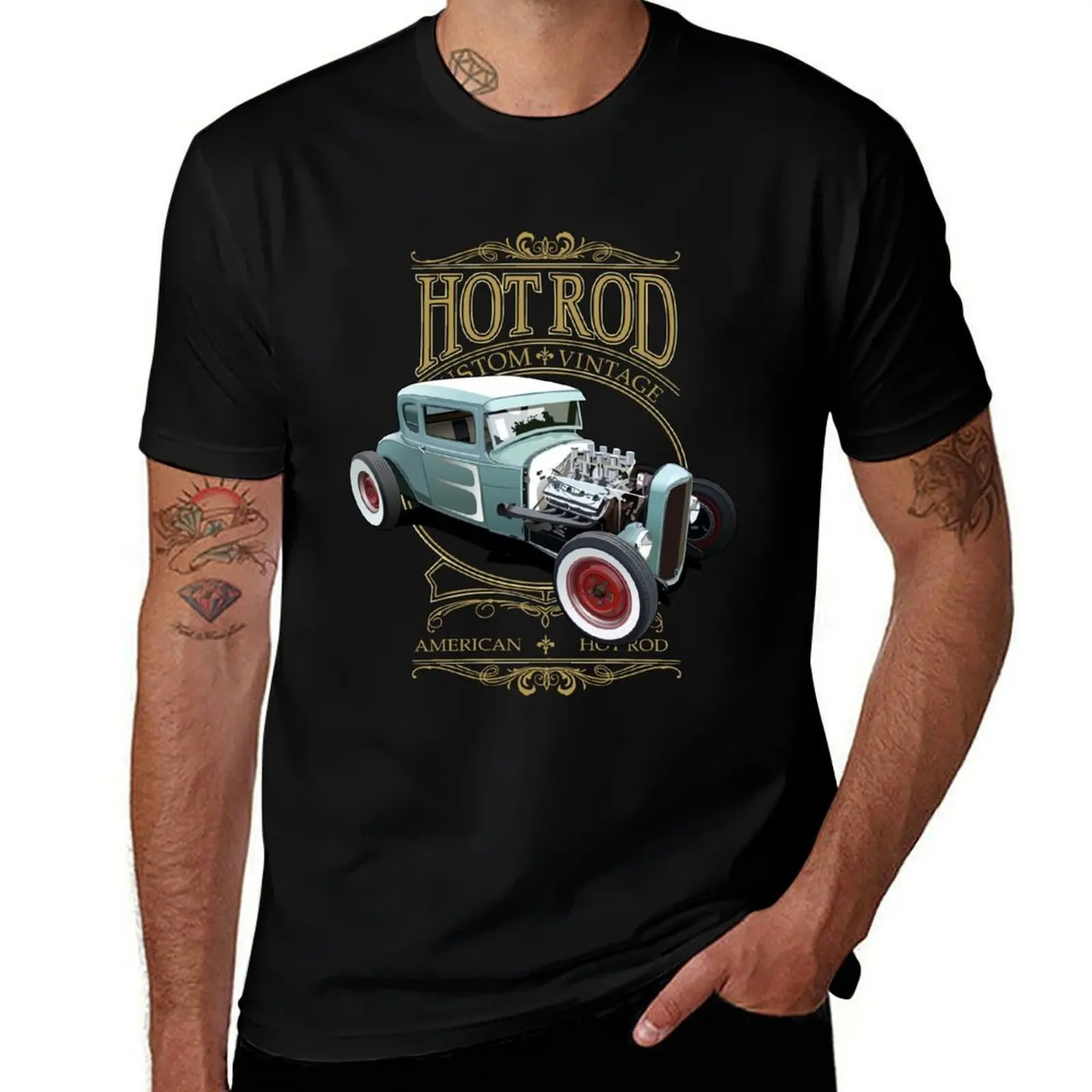 

Hot rod T-Shirt Work Wear Simple Tee Shirt