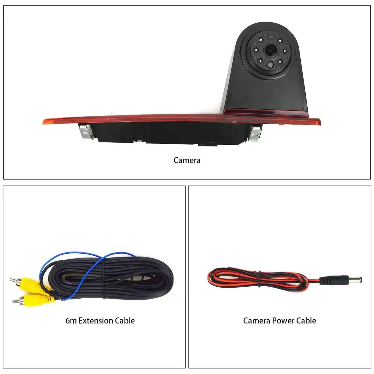 Third brake light reverse camera kit with 7-inch mirror monitor for optional 6.86 display on Ford Transit(2012-05/2016)