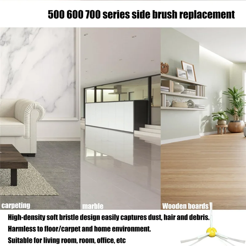-ABJZ استبدال فرشاة جانبية لـ Irobot Roomba 500 600 700 Series 692 694 680 660 قطع غيار ملحقات المكنسة الكهربائية
