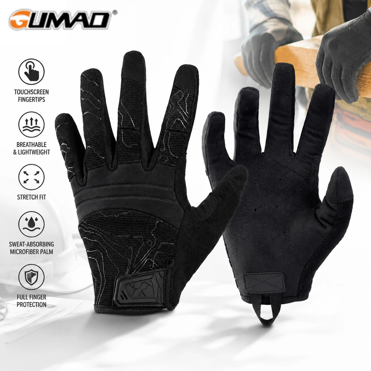 Hunting Gloves Full Finger Touch Screen Breathable Lightweight Outdoor Tactical Gloves for Cycling Hiking Camping Riding Work