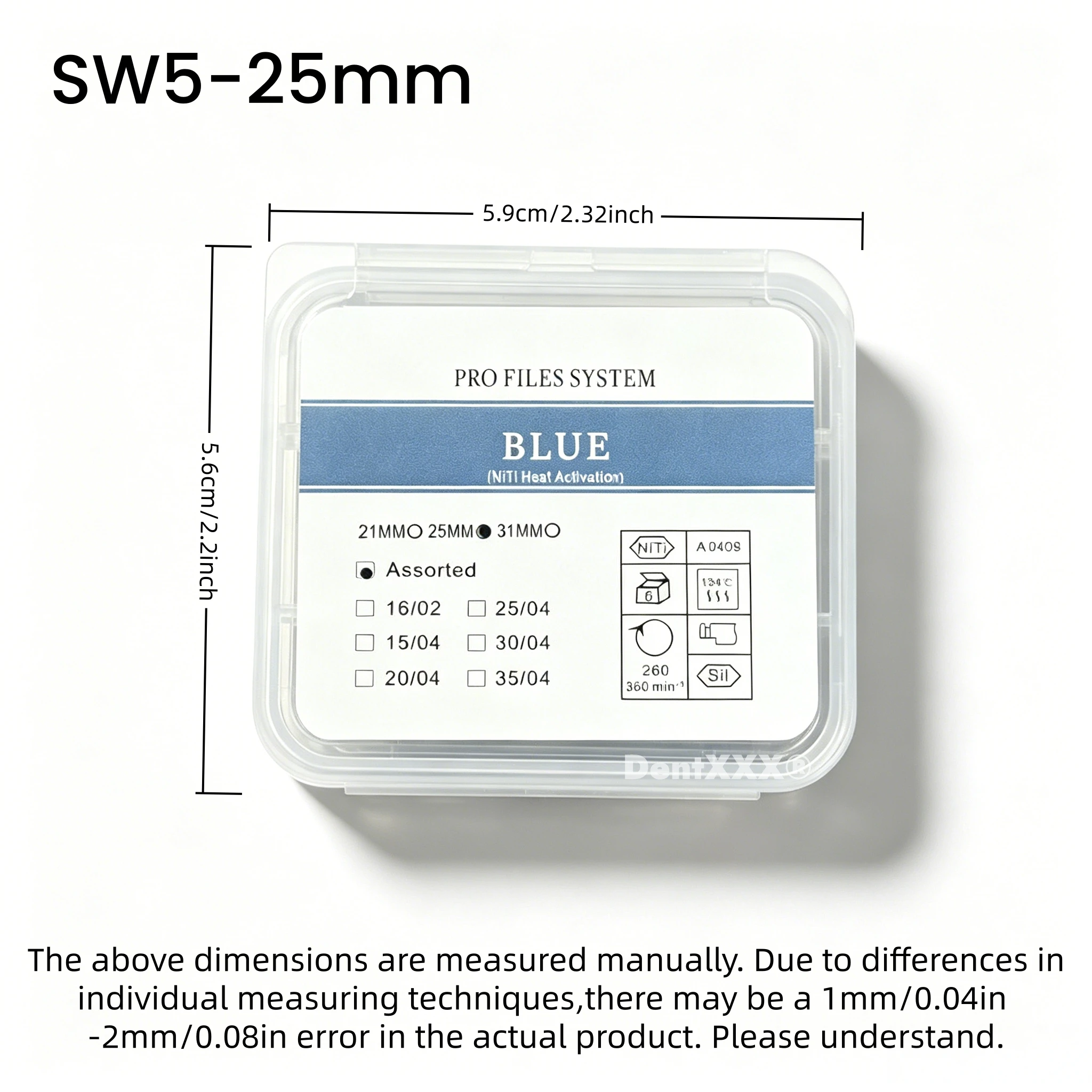 Buy 6 Get 2 Free NITI Heat Activated Root Canal Files 25mm for Root Canal Treatment Preparation, Super Elastic and Bendable