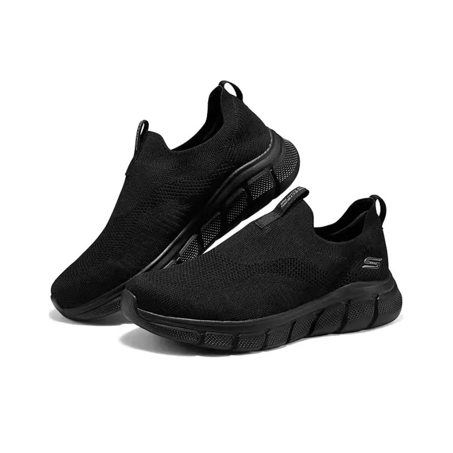 Skechers BOBS B FLEX Comfortable And Breathable Abrasion Resistant Low top Casual Shoes Men's Black 118107-BBK view 3