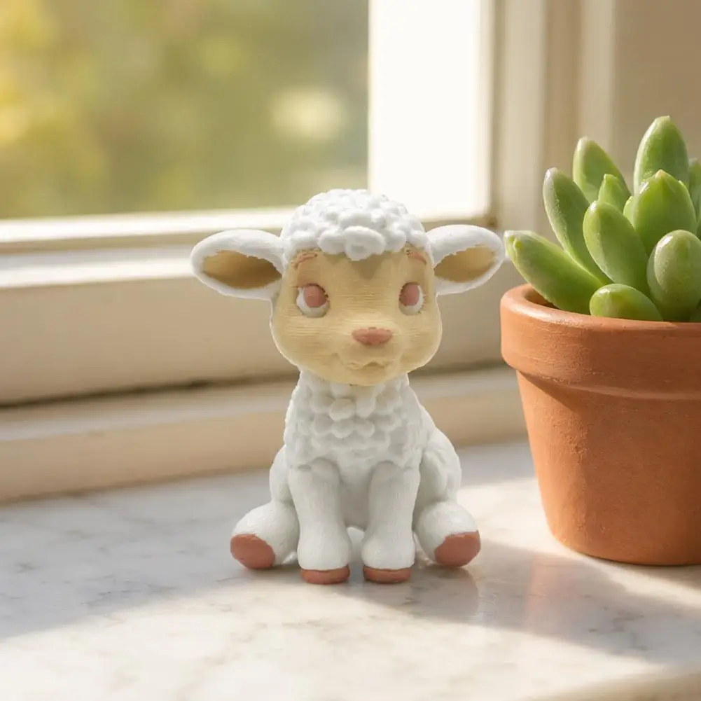 Cute Small Creative Silicone Molds Sheep Gypsum Arrangement Mold Baking DIY Fragrance Candle Cartoon Home Decoration Accessory